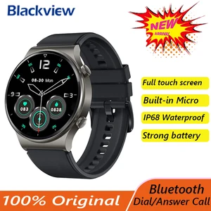 blackview bluetooth phone call men smart watch full touch screen ip68 waterproof sport fitness tracker heart rate smartwatch free global shipping