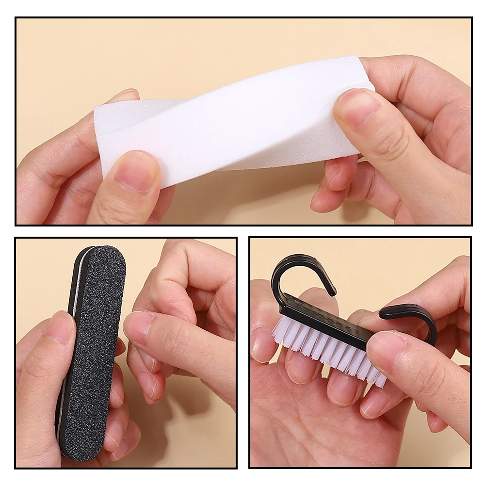 Пилки для ногтей 6 шт./комплект кисточки порошков губчатые бруски прочная