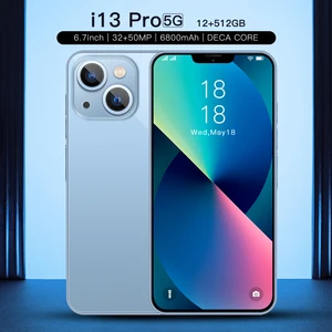 smar phone i13 pro max 6000mah 5g android 11 16gb 512gb 6 7inch unlock celular dace core finger phone 4g cellphones free global shipping