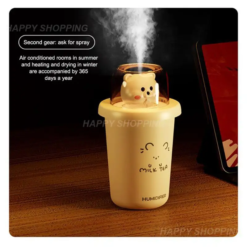 

Portable Colorful Cup Lights Mute Big Smoke Humidifier Diffuser Cool Mist Maker Air Humidifier Purifier With Light For Car Home
