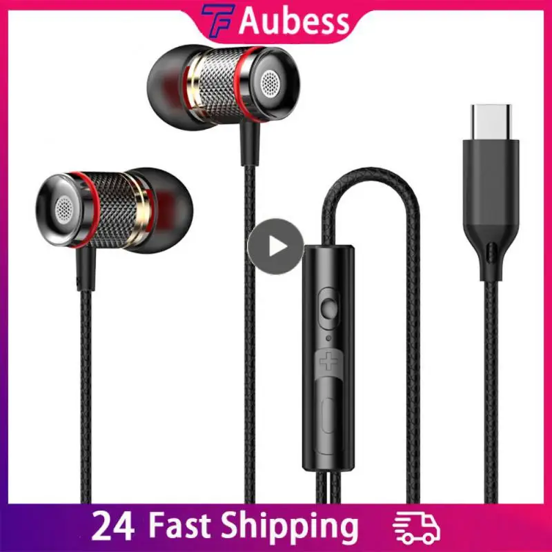

Wired Earphone Gaming Extra Bass Sport Headset Noise Canceling With Mic Hifi Headphones Phone Accessories In-ear Lightweight