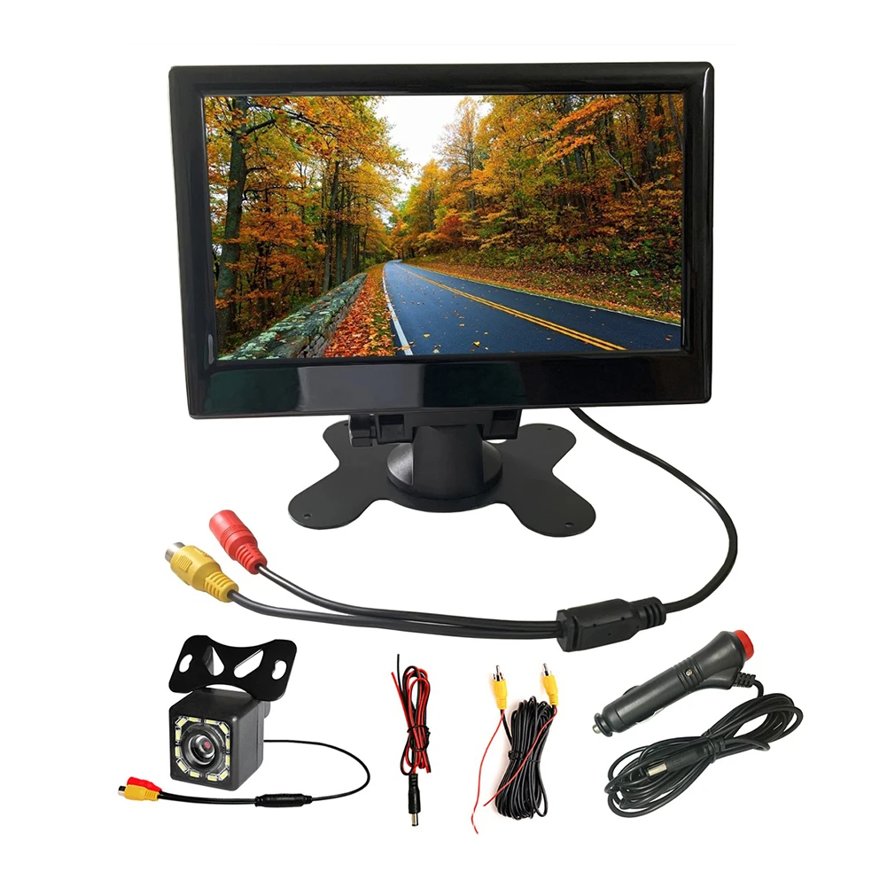 

7.0 Inch LCD Car Mirror Monitor HD Vehicle Rear View Reverse Backup Car LED Camera Video Parking System Easy Installation
