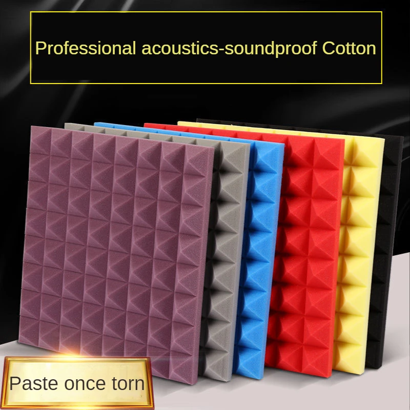 1PCS 50x50x3cm Studio Acoustic Foam Panels Wall Soundproofing Tile for Recording Studios Control Rooms Vocal Pavilion Decorate