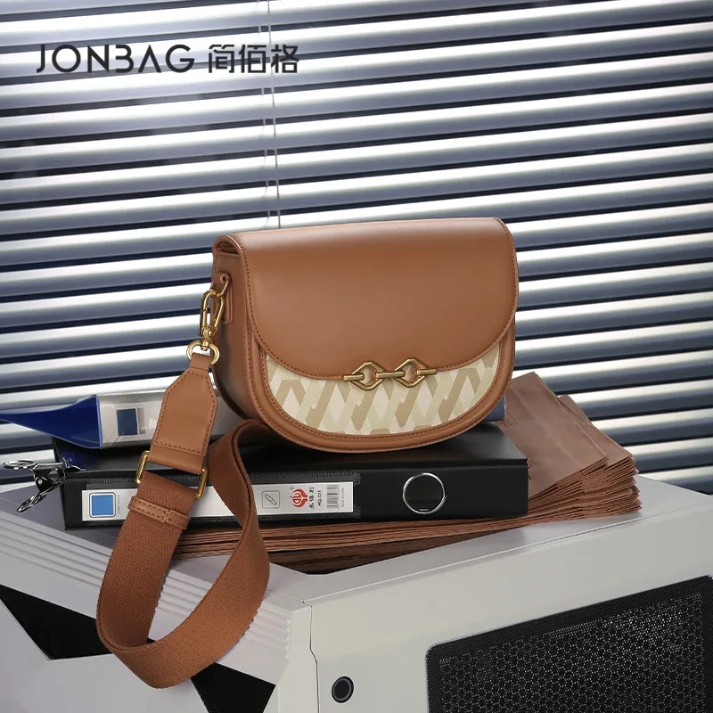 JONBAG Saddle Bag 2022 New Design Bag Niche Crossbody Women's Bag High-end Temperament Shoulder Bag