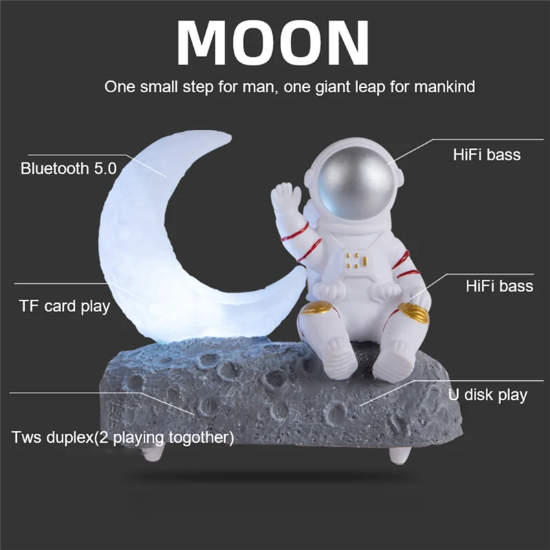 

Беспроводная Bluetooth-Колонка в виде астронавта со светодиодной подсветкой