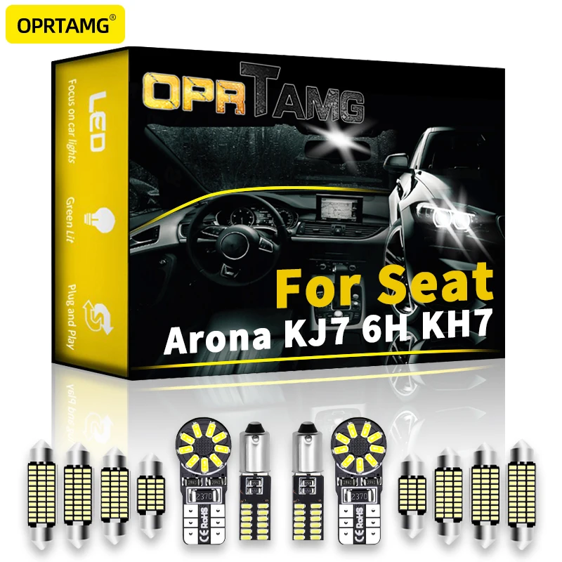 

OPRTAMG Canbus Светодиодная Лампочка для сиденья Arona KJ7 6H KH7 2011 2012 2013 2015 2014 2016-2017 лампочка Автомобильный светодиодный сигнал свет автостайлинг