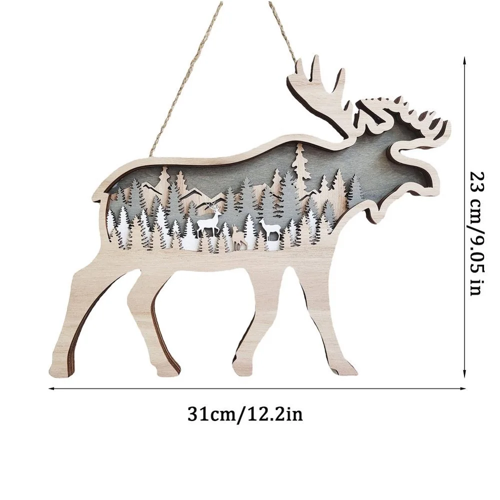 

Деревянный светильник лося Moquerry