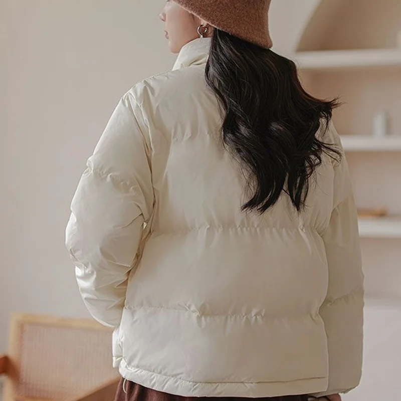 2022 Fashion New Short Horn Button Padded Winter jacket For Women Retro Thickened Long-sleeved Hundred Solid Cotton Jacket Women