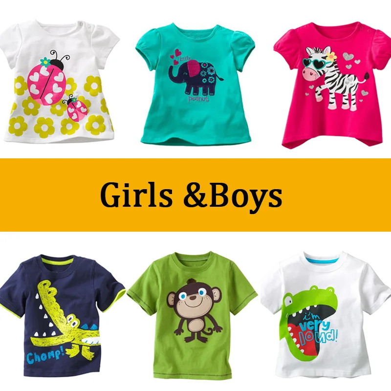 

Kids T Shirt For Girls Boys Summer Baby Cotton Tops Toddler Tees Clothes Children Clothing T-shirts Short Sleeve