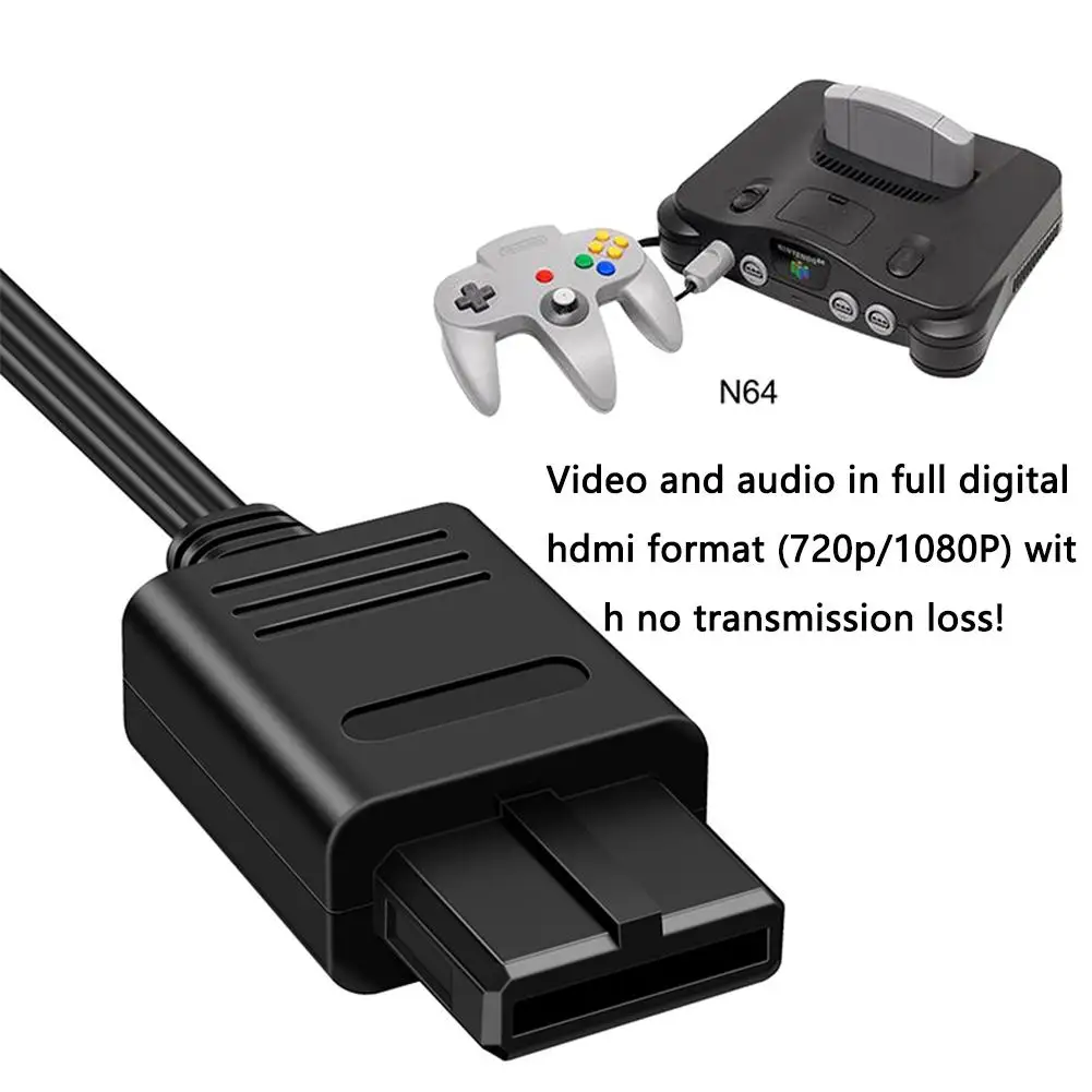 

Адаптер преобразователя HD 720p/1080p N64-Hdmi совместимый с игровой консолью адаптер кабель совместимый с Nintendo N64/nes/ngc/sfc