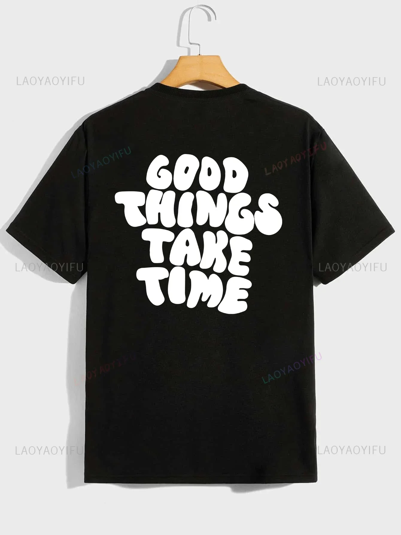 Мужская Летняя уличная одежда GOOD THINGSTAKE TIME Grephic удобная футболка топы Винтажная в