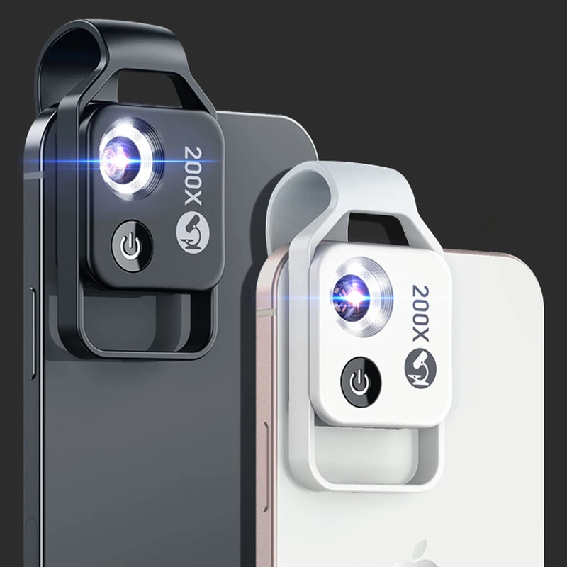 

200X Phone Camera Microscope Lens HD Powerful Cellphone telescope Lens Portable Digital Microscope Phone Macro Lentes