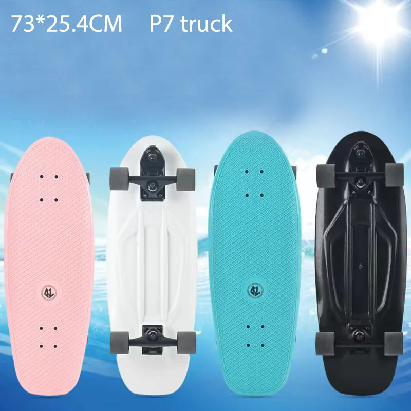 73CM Plastic Carving Surf Skate Board S7 P7 Truck Land Surfskate Adults Children Complete Ready To Ride Skateboard Long board