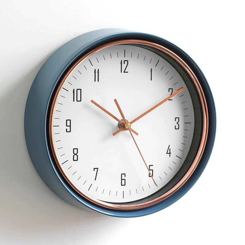 

Creativity Minimalist Wall Clock Elegant Mute Digital Nordic Wall Clock Metal Modern Design Home Decor Reloj De Pared