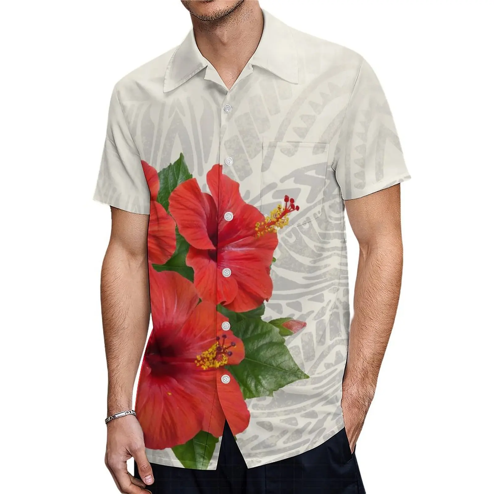 Высококачественный гавайский гибискус с цветочным принтом модный комплект Pletasi