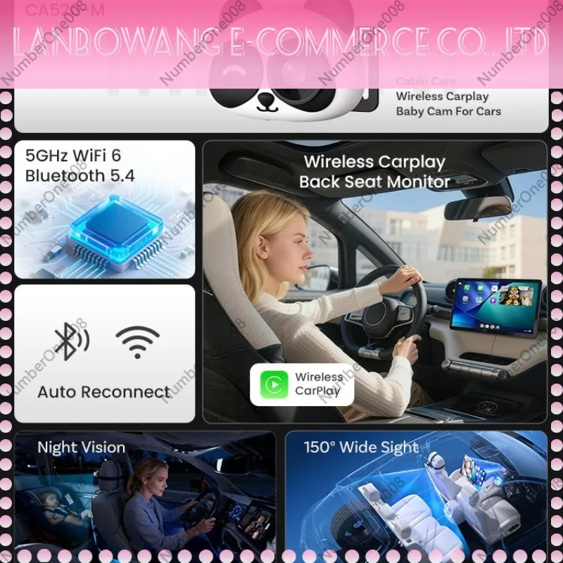 Фото Беспроводной адаптер CarPlay, камера для наблюдения за ребенком, беспроводной блок CarPlay, преобразователь проводного CarPlay в беспроводной. №3