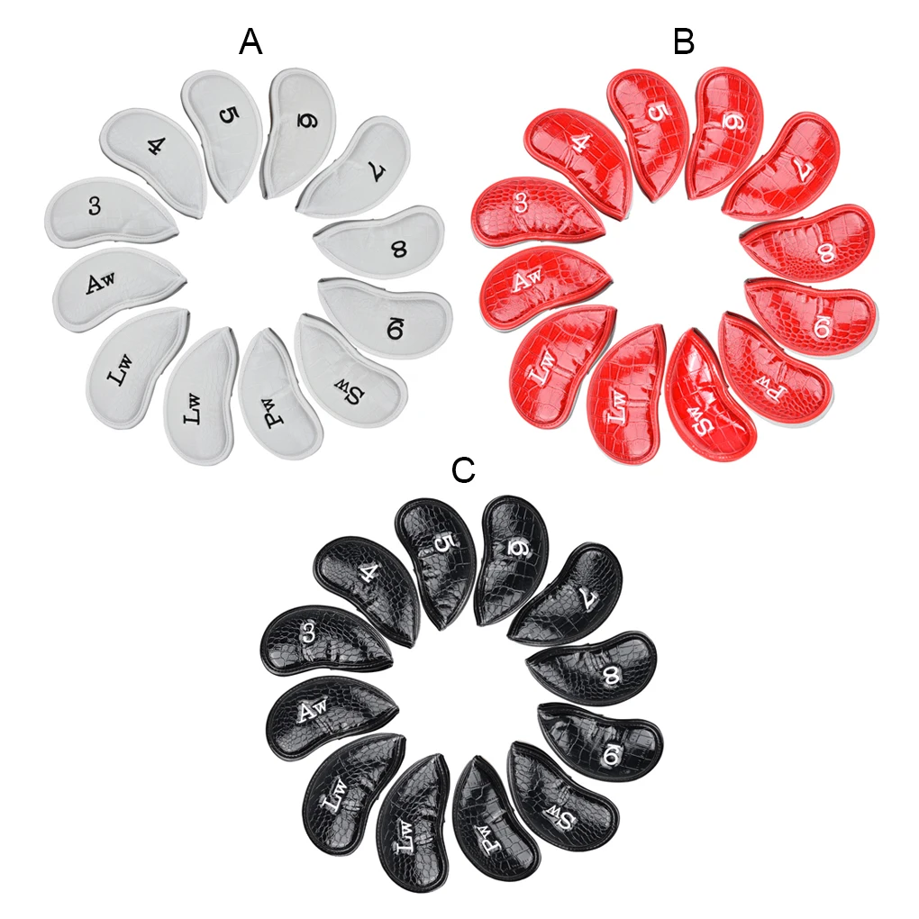 

12 штук в комплекте чехлы на головки для гольф-клуба, защита от царапин, Запасные детали, портативный декоративный рукав для начинающих