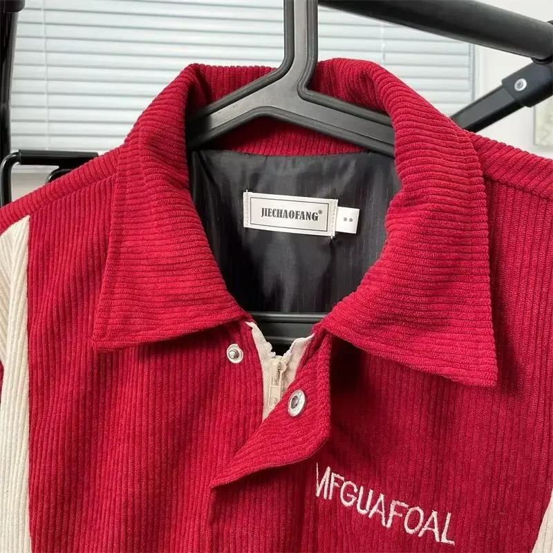 Винтажная вельветовая бейсболка с цветными блоками 2023 свитер свободная