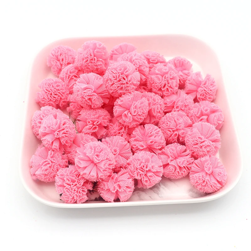 В переменного тока, 50-100 шт. 2 см, с кружевным плетением, плюшевыми помпонами Pom Poms Diy Материал; Тканевая обувь; Ювелирные изделия для шляп декоративные аксессуары кулон