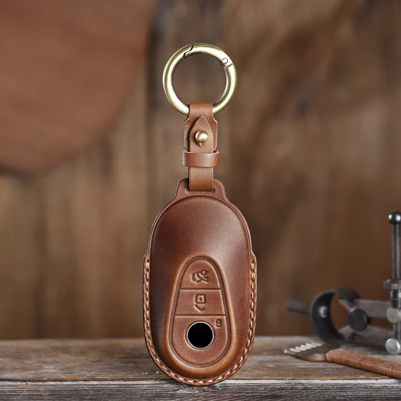 Кожаный чехол для автомобильного ключа чехол для Mercedes Benz 2021 C S Class W223 W206 S350L S400L S450L S500L защитные аксессуары чехол