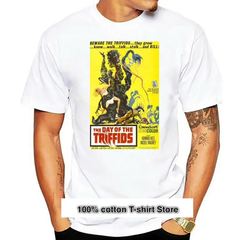 

Camiseta de манга corta para hombre y mujer, camisa Retro de ужас с надписью Día de los Triffids