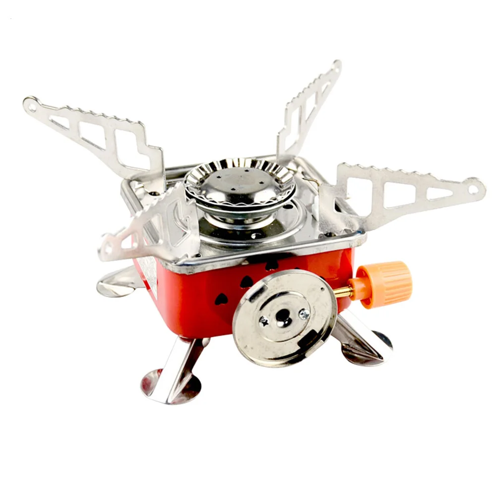 

Foldable Cassette Gas Stove Stainless Steel Furnace Portable Burner Square Shape Outdoor Mini Stove Picnic Cooker