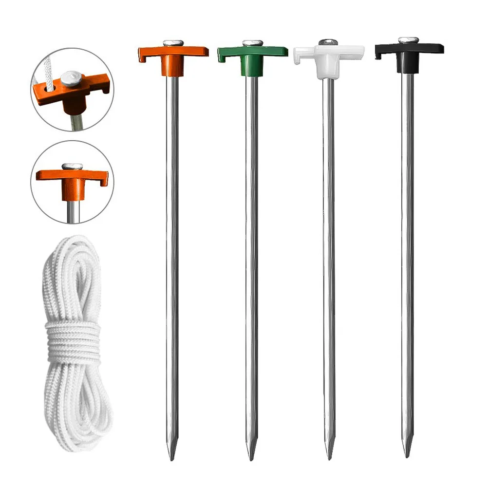 

14 шт. аксессуары, колышки для палатки для кемпинга, высококачественные наземные гвозди, инструмент, колышки для палатки, уличные гвозди для кемпинга