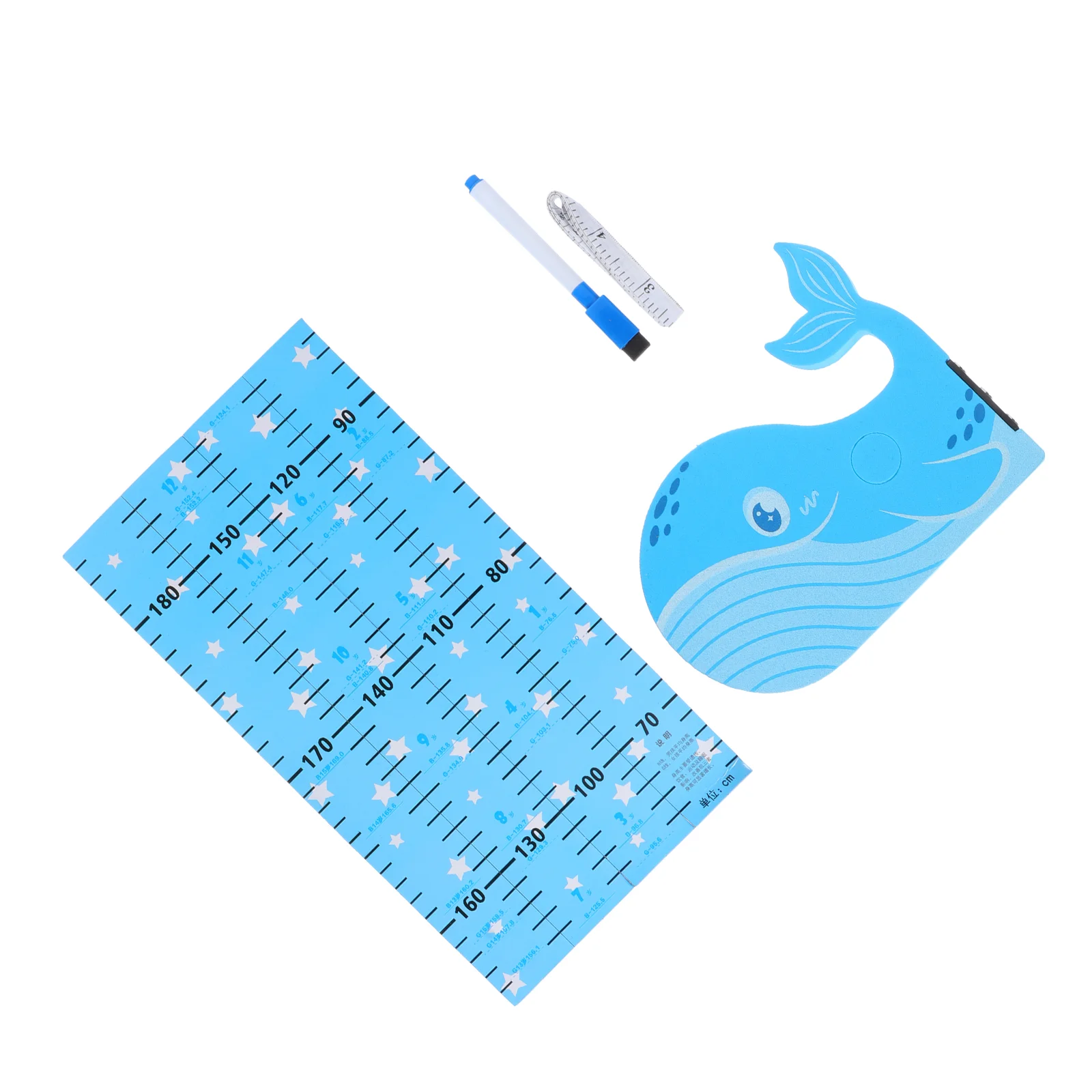 

1 Set Children Room Wall Sticker Children Height Measuring Decal for Home