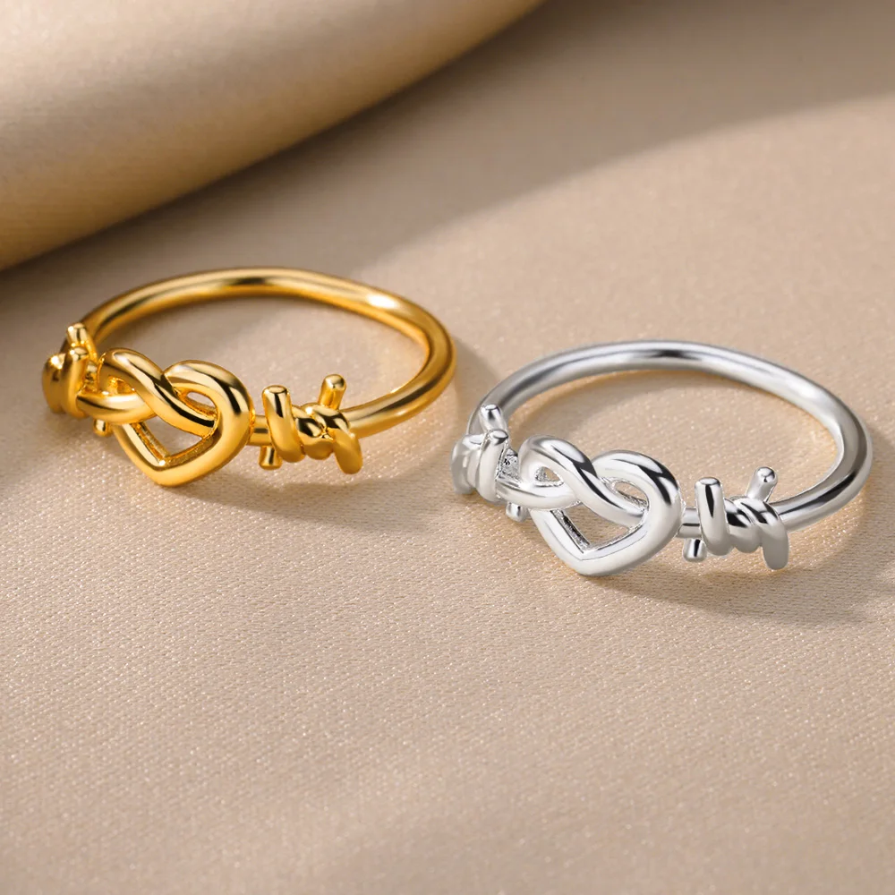 

Rings For Women Stainless Steel Gold silver color Bohemia Love heart geometric ring Couple jewlry free shipping everything