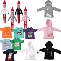 christmas elf doll colorful hoodie t shirt top clothes baby toy accessories christmas birthday gift for children