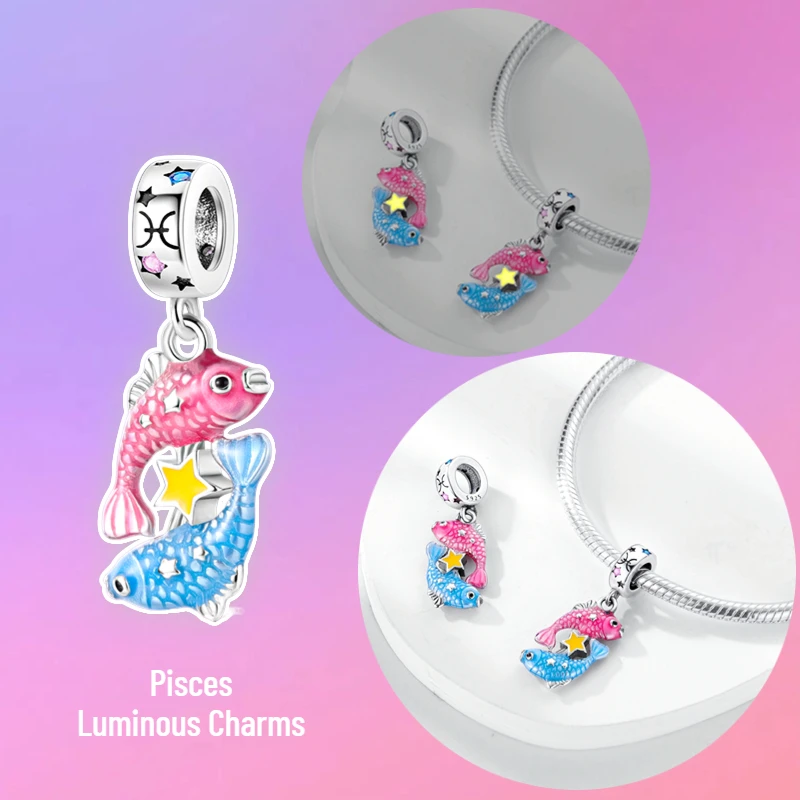 Шарм-бусина с изменением цвета в виде животного подходит для браслета Pandora