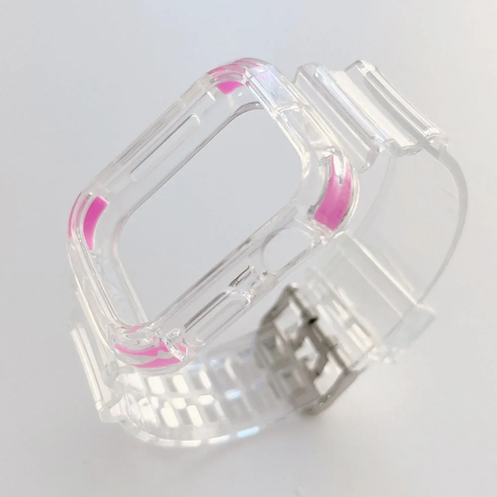 Ремешок спортивный для IWatch Series 7 SE 6 5 4 3 2 1 прозрачный браслет Apple Watch 40 мм 42 44 38 41 45