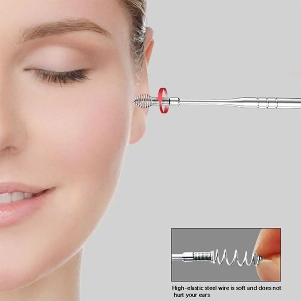 

1pc Earwax Remover Earwax Cleaner Spring Ear Clean Pick Care Cleaning Health Ear Spoon Earpick Tools Cleanser Ear W4P3