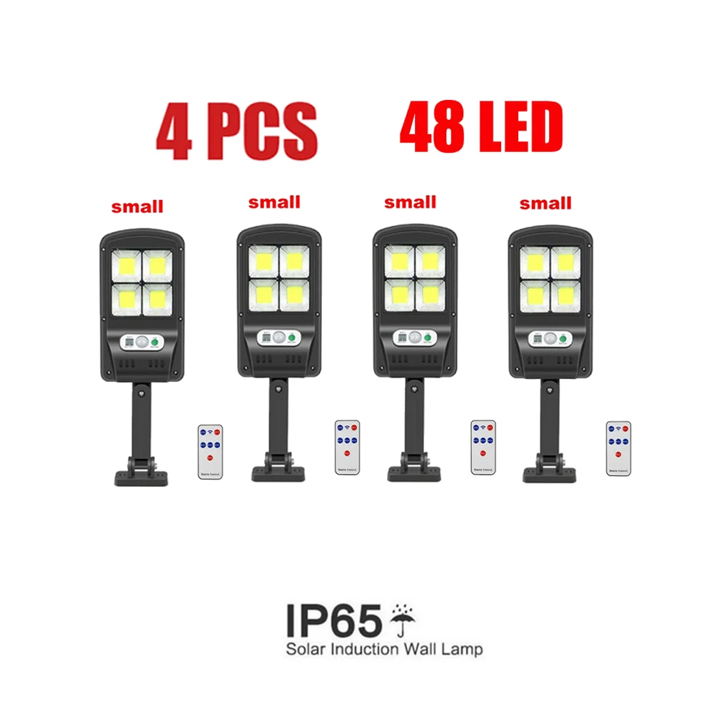 

Outdoor remote 1-4pcs 48-128 LEDs Split Solar Powered Light Bulb PIR Motion Sensor 3 Modes Waterproof Separate Garden floodlight