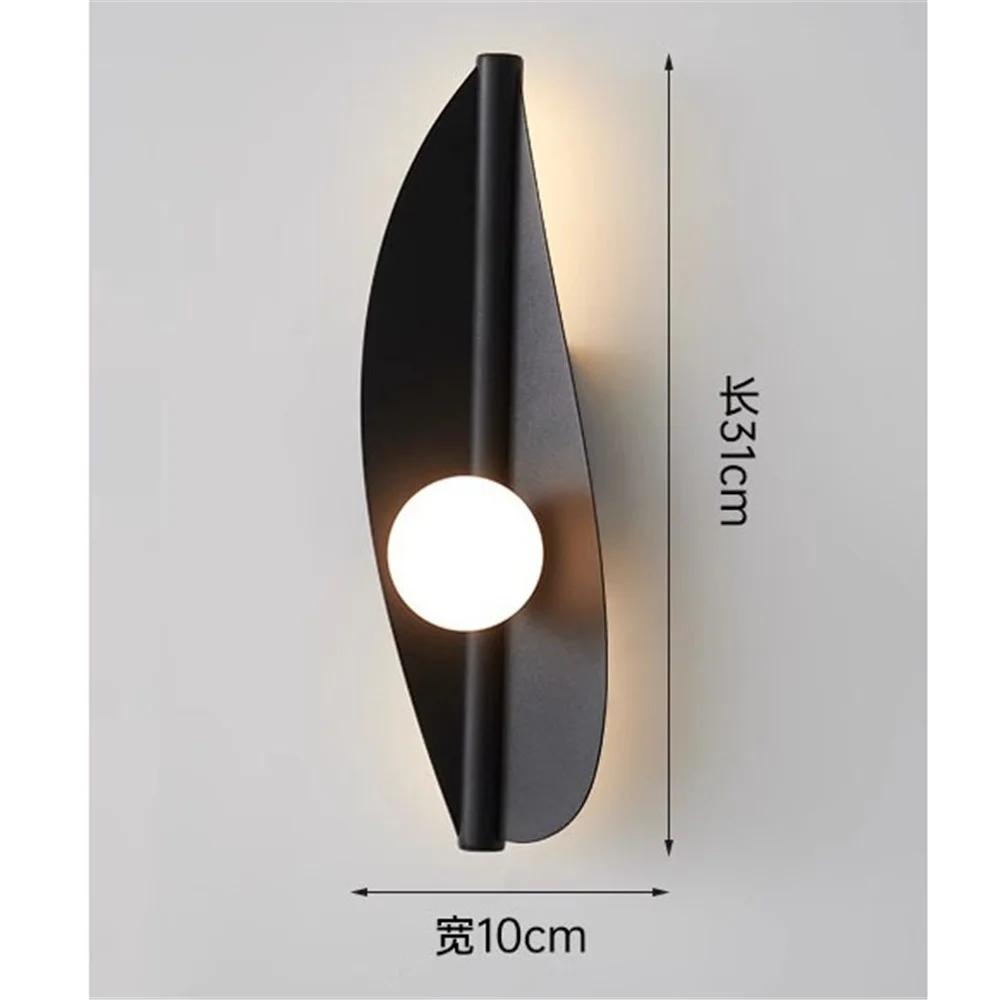 

Креативная форма листа, железный художественный акриловый светодиодный настенный светильник, спальня, прикроватная тумбочка, коридор, проход, лестница, украшение интерьера, бра, дом, ночь
