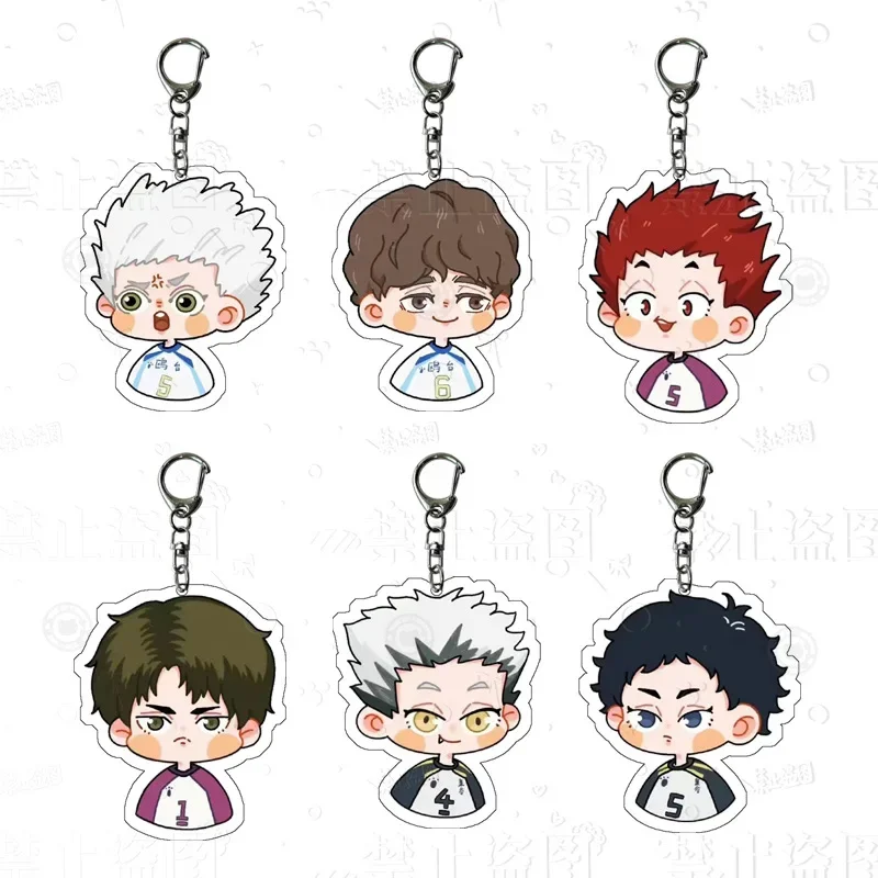 Новая аниме-фигурка Shoyo Hinata Tobio Kageyama Daichi Sawamura брелок для ключей прозрачный