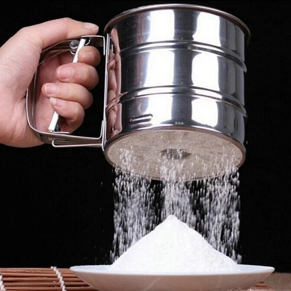 

Нержавеющая сталь сито чашки порошок для муки для выпечки инструменты для тортов украшения кондитерских изделий муки сито для сахарной пу...