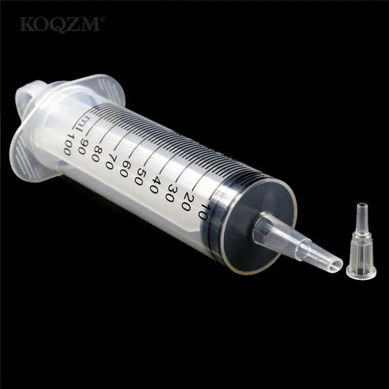 

50ml/100ml/150ml/200ml Plastic Reusable Big Large Hydroponics Nutrient Sterile Health Measuring Syringe Tools Cat Feeding Acc