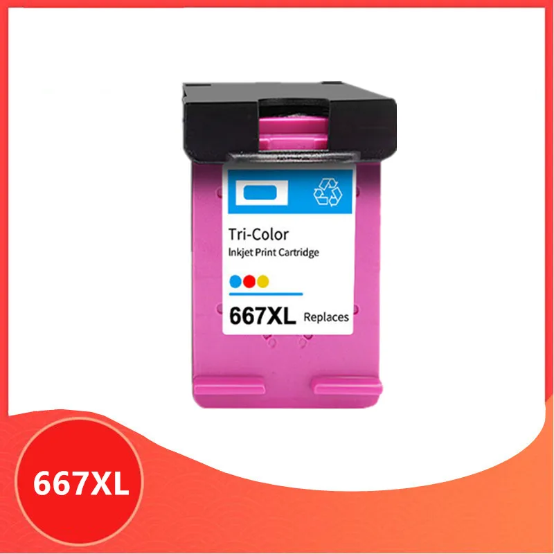 

Восстановленный чернильный картридж, замена для принтера HP 667 667XL DeskJet Ink Advantage 1275 2374 2375 2376 2775 2776