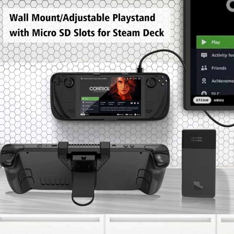 

For Steam Deck Multifunctional Bracket Accessories Game Console Desktop Adjustable Rotating Support