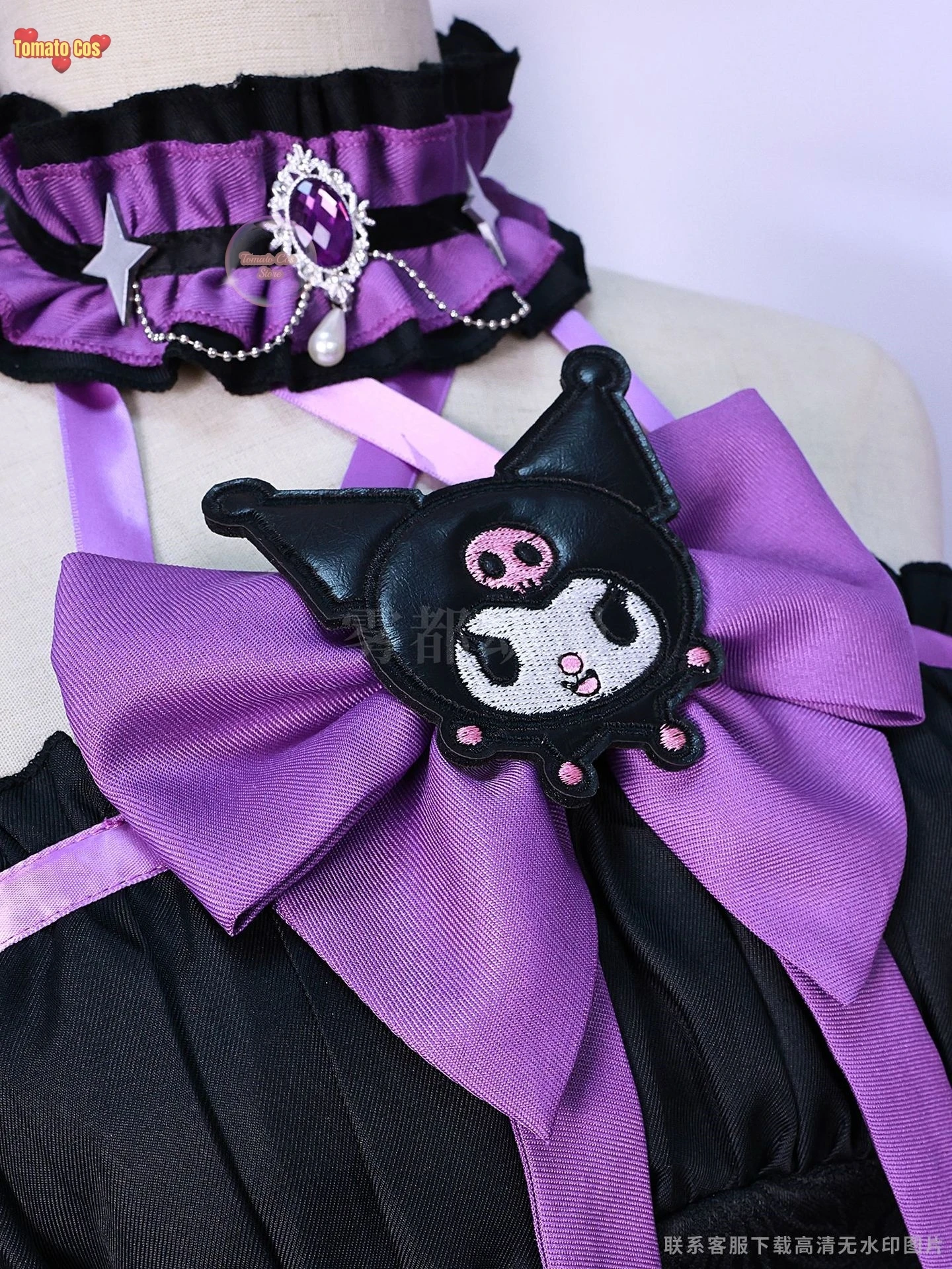 Женский костюм для косплея кровавой королевы Kuromi Черное длинное платье в