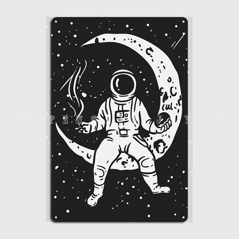 

Астронавт обеденный перерыв металлический знак классический клуб Вечеринка кинотеатр Настенный декор жестяной знак плакаты
