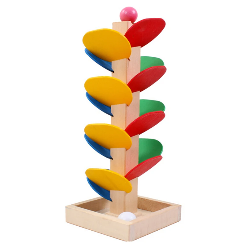

Wooden Tree Marble Ball Run Track Game Montessori Educational toy Blocks Baby Kids Intelligence Early Educational Toy