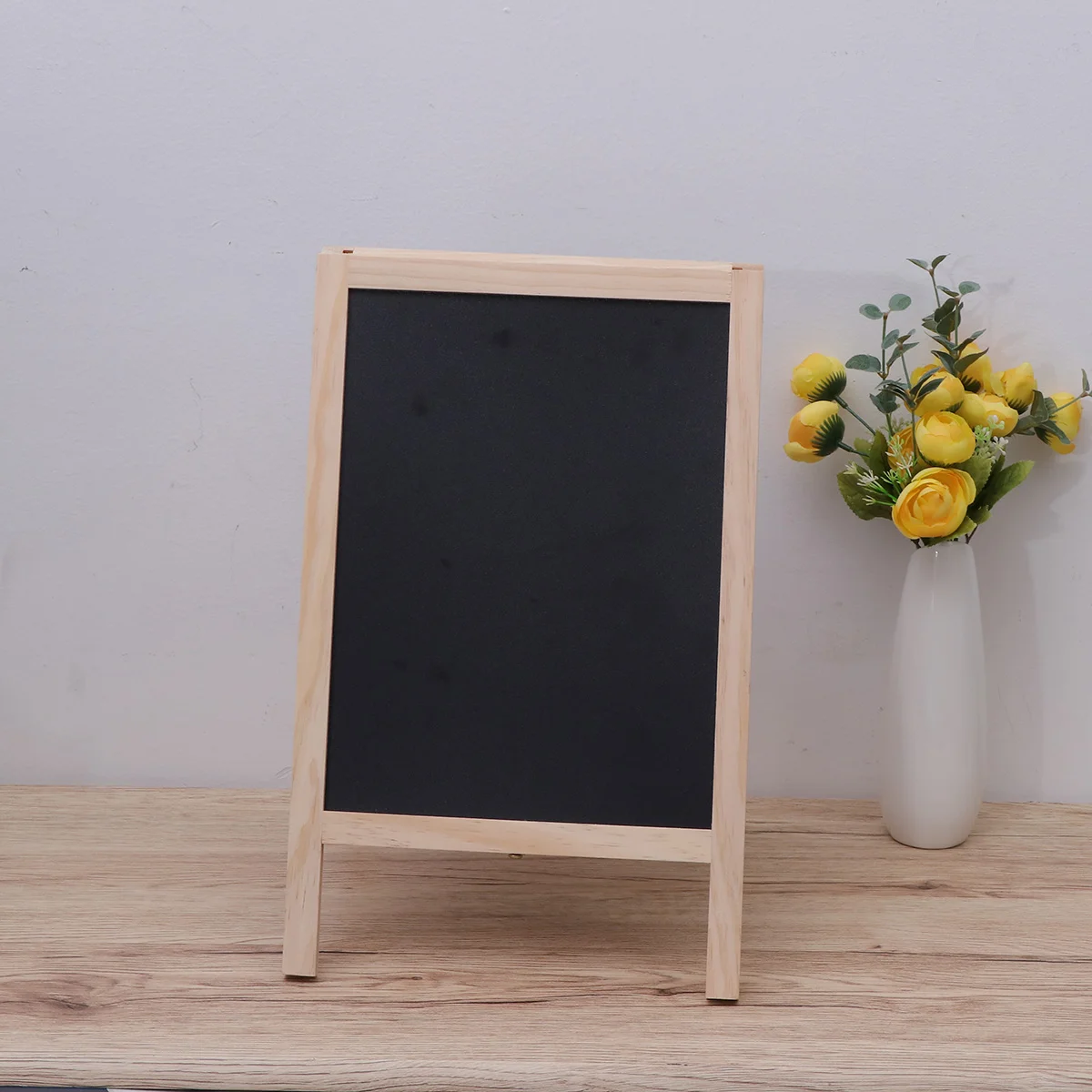 

Board Blackboard Sign Frame Mini Message Sandwich Sturdy Standing Chalk Tripod Wood Sidewalk Children Bar Freestanding