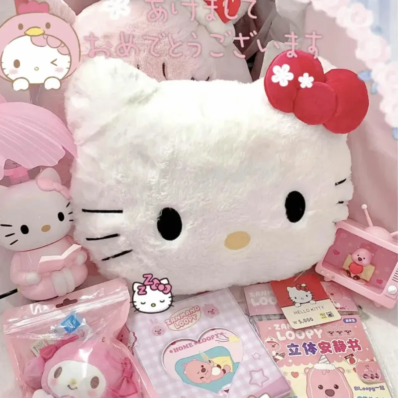 Sanrio Hello Kitty Плюшевые игрушки Аниме Kawaii Cat мягкие плюшевые куклы плюшевая подушка