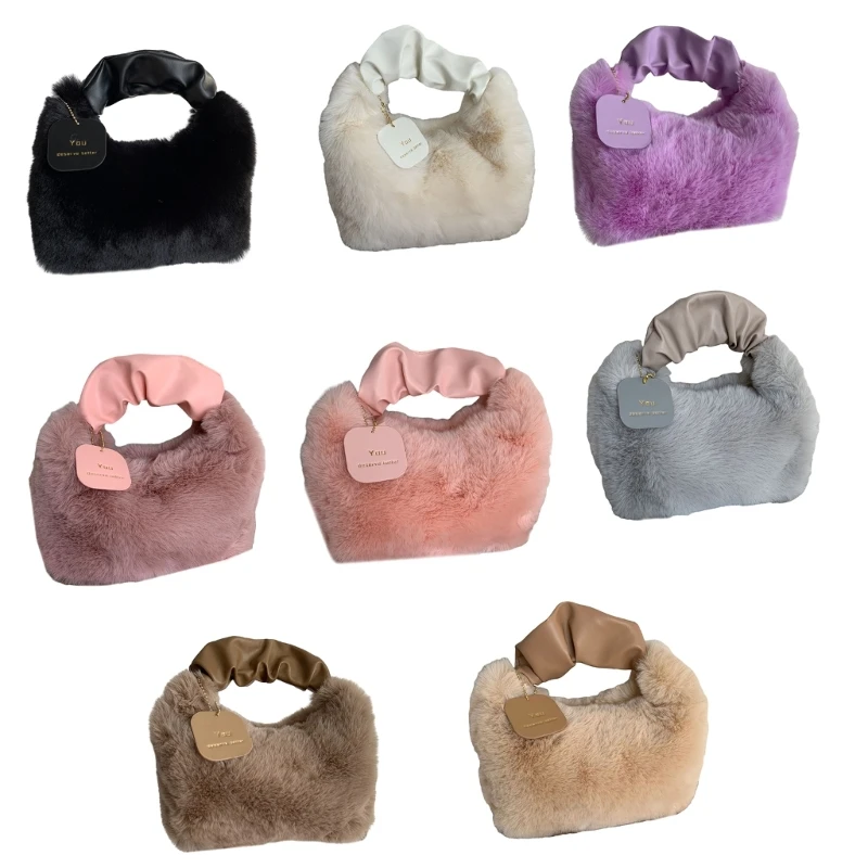 

Модная плюшевая сумка через плечо, сумки через плечо для осени и зимы