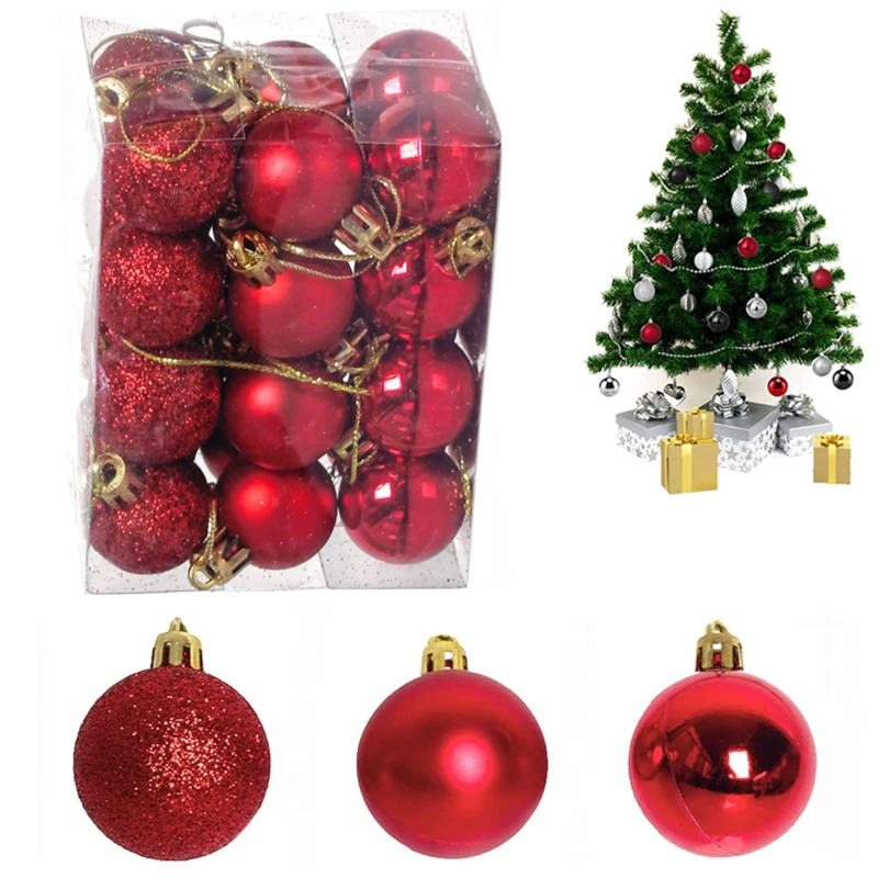 

Новые рождественские шары, украшение для новогодней сосны, красный, темно-синий шар, рождественские украшения, подвесные Подвески для елки, подарок на Новый год 2023