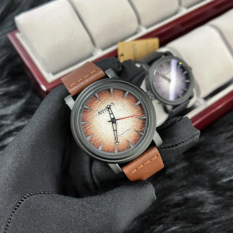Time Assassin Brand Men's Watch Fashion Belt Round Watch Foreign Trade Online Hot Spot Watch Men