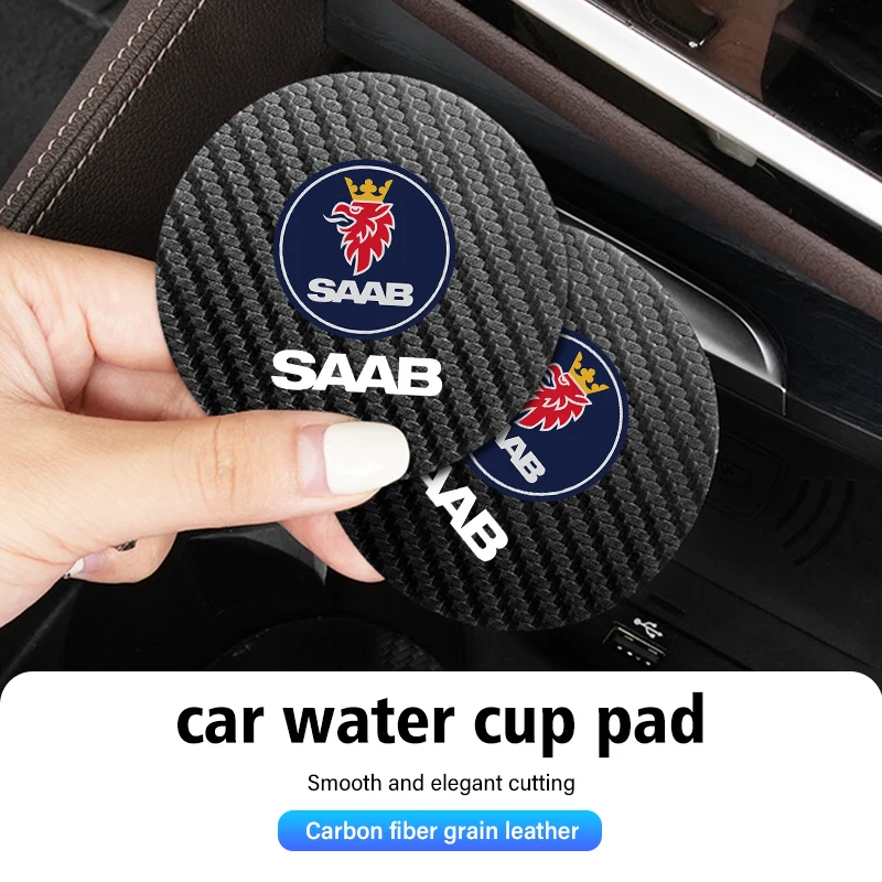 2 шт. нескользящий коврик для держателя стакана воды SAAB 9-3 9-5 93 9000 900 9-7 600 99 9-X 97X Turbo X