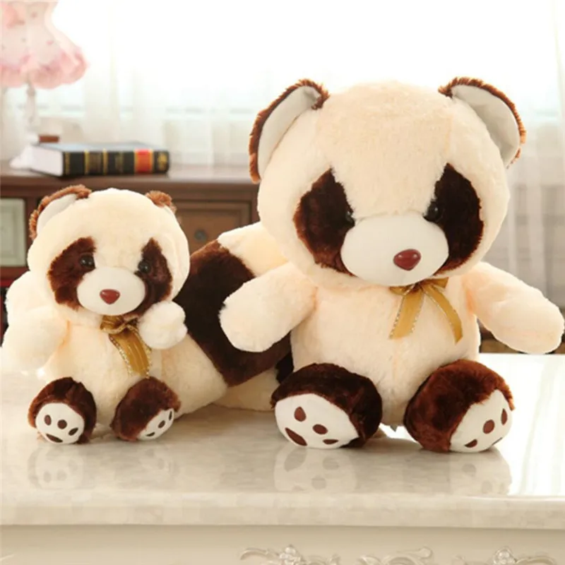 Симпатичная плюшевая игрушка с длинным хвостом енот детский игровой мат мягкая